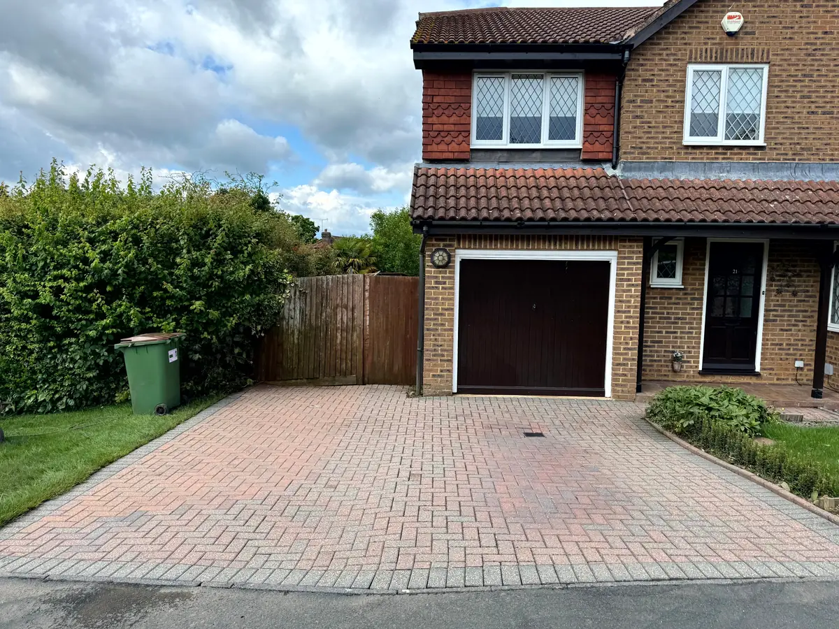 Clean driveway in Kingswood, Surrey after pressure washing